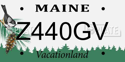 Z440GV Maine License Plate