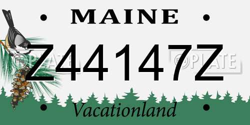 Z44147Z Maine License Plate