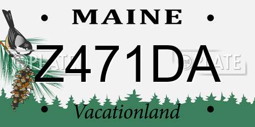 Z471DA Maine License Plate