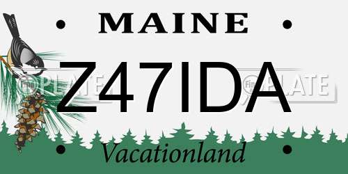 Z47IDA Maine License Plate