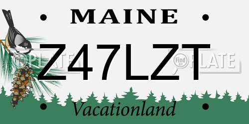 Z47LZT Maine License Plate