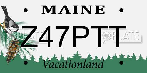 Z47PTT Maine License Plate