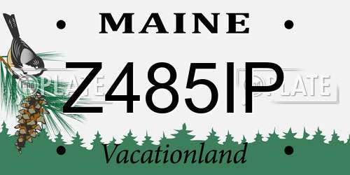 Z485IP Maine License Plate