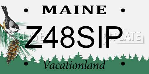 Z48SIP Maine License Plate