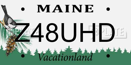 Z48UHD Maine License Plate
