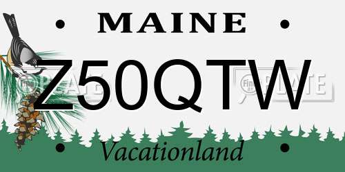 Z50QTW Maine License Plate