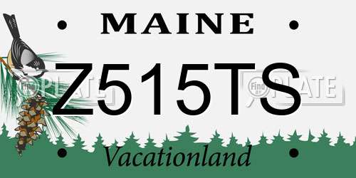 Z515TS Maine License Plate