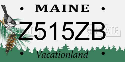 Z515ZB Maine License Plate