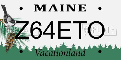 Z64ETO Maine License Plate
