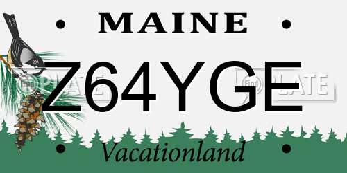 Z64YGE Maine License Plate