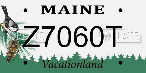 Z7060T Maine License Plate