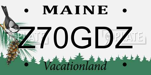 Z70GDZ Maine License Plate