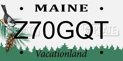 Z70GQT Maine License Plate