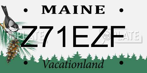 Z71EZF Maine License Plate