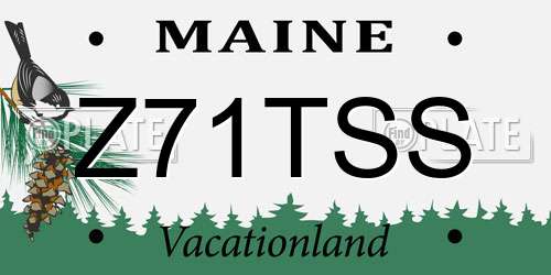 Z71TSS Maine License Plate