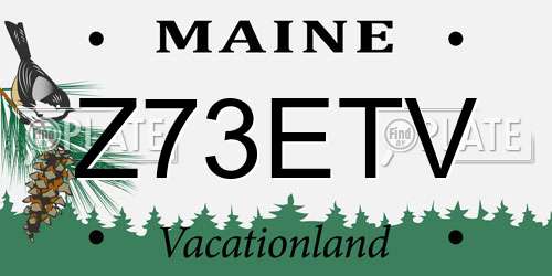 Z73ETV Maine License Plate
