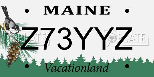 Z73YYZ Maine License Plate