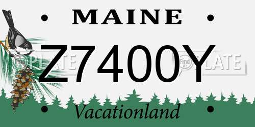 Z7400Y Maine License Plate