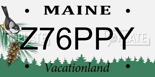 Z76PPY Maine License Plate
