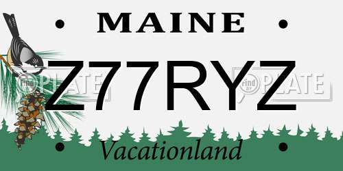 Z77RYZ Maine License Plate