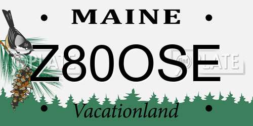 Z80OSE Maine License Plate