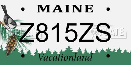 Z815ZS Maine License Plate