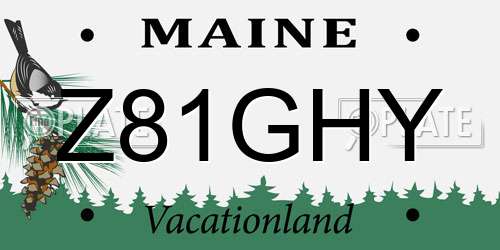 Z81GHY Maine License Plate