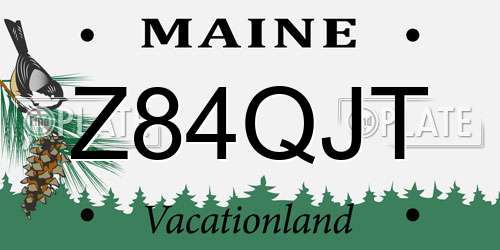 Z84QJT Maine License Plate
