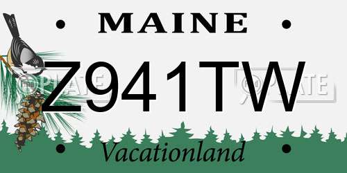 Z941TW Maine License Plate