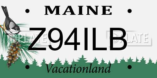 Z94ILB Maine License Plate