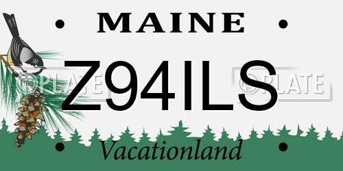 Z94ILS Maine License Plate