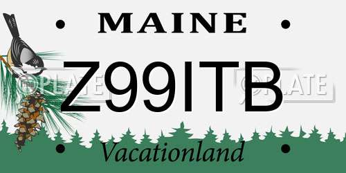 Z99ITB Maine License Plate