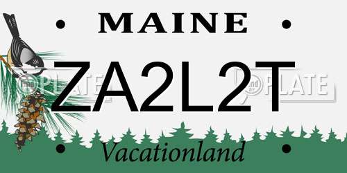 ZA2L2T Maine License Plate
