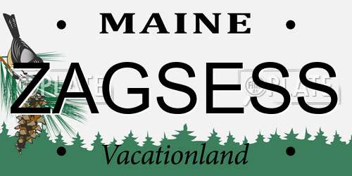 ZAGSESS Maine License Plate