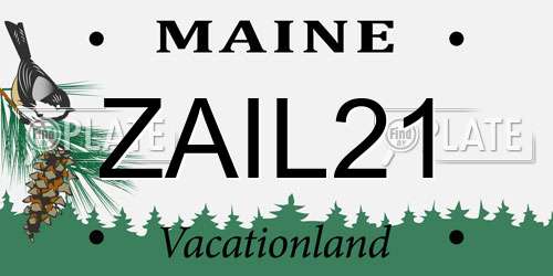 ZAIL21 Maine License Plate