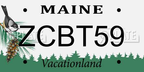 ZCBT59 Maine License Plate