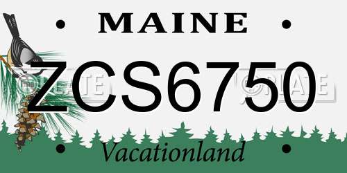 ZCS6750 Maine License Plate