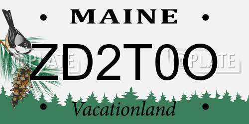 ZD2T0O Maine License Plate