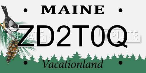 ZD2T0Q Maine License Plate