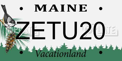 ZETU20 Maine License Plate