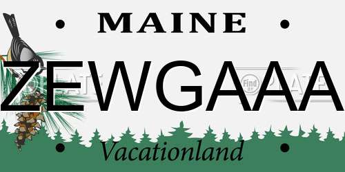 ZEWGAAA Maine License Plate