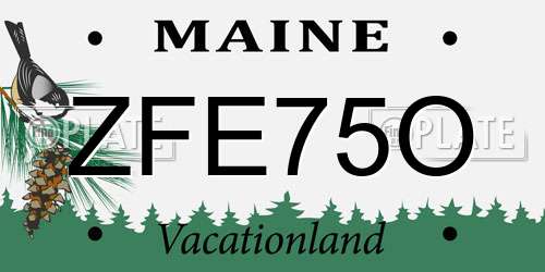 ZFE75O Maine License Plate