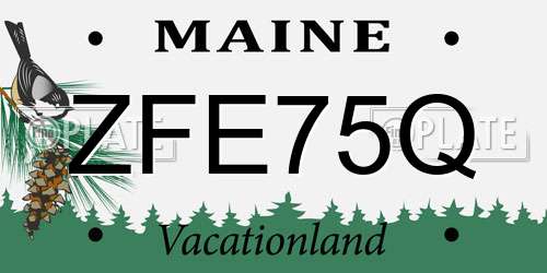 ZFE75Q Maine License Plate
