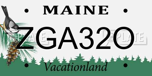 ZGA32O Maine License Plate