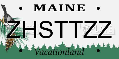 ZHSTTZZ Maine License Plate