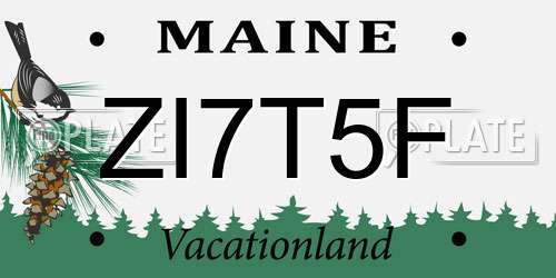 ZI7T5F Maine License Plate