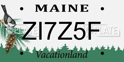 ZI7Z5F Maine License Plate