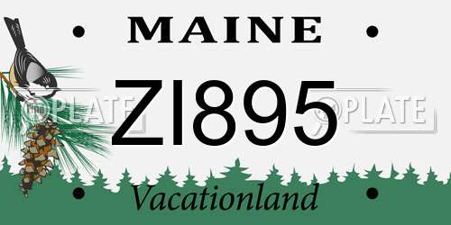 ZI895 Maine License Plate