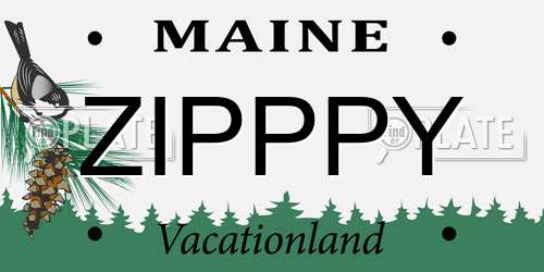 ZIPPPY Maine License Plate