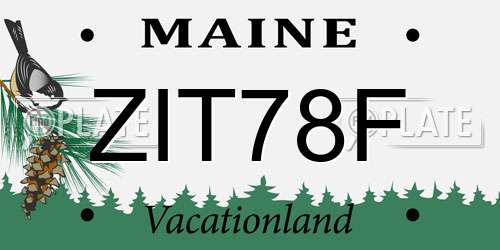 ZIT78F Maine License Plate